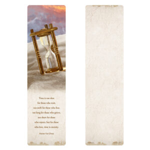 Hourglass 3" x 11" Large Bookmark, Time is Eternity