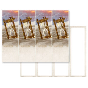 Hourglass 4-up Micro-Perf Bookmarks