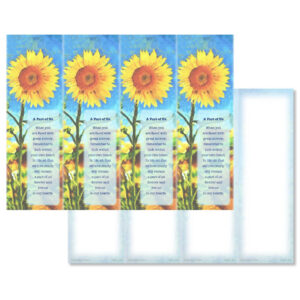 Sunflower 4-up Micro-Perf Bookmark, A Part of Us