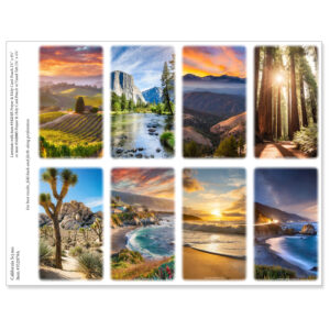 California Scenes 8-up Micro-Perf Prayer Cards