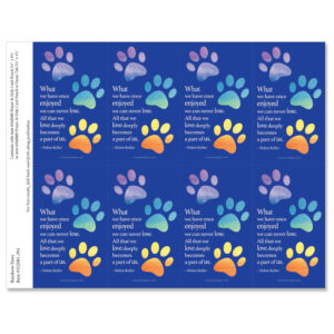 Rainbow Paws 8-up Micro-Perfed Prayer Cards, What We Once Enjoyed