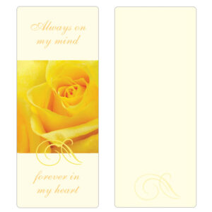 Yellow Rose Extra-Large Bookmark, Always On My Mind