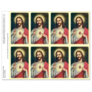 Sacred Heart of Christ 8-up Micro-Perf Prayer Cards