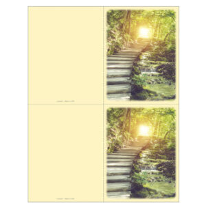 Stairs of Light 2-up Micro-Perf Memorial Folder