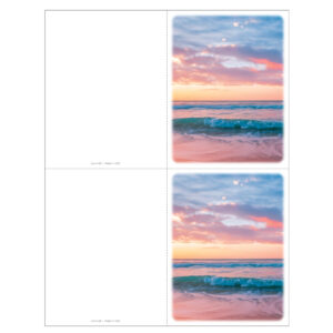 Sunset Beach 1 2-up Micro-Perf Memorial Folder