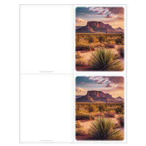 Desert Scene 1 2-up Micro-Perf Memorial Folder