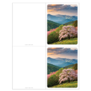 Mountain View 1 2-up Micro-Perf Memorial Folder