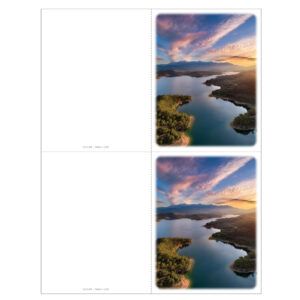 Lake Scene 1 2-up Micro-Perf Memorial Folder