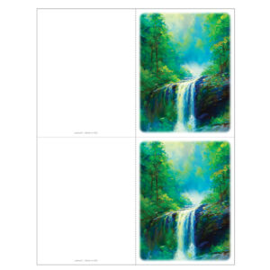 Waterfall 1 2-up Micro-Perf Memorial Folder