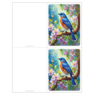 Bird 1 2-up Micro-Perf Memorial Folder
