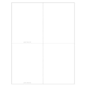 Plain White 2-up Micro-Perf Memorial Folder