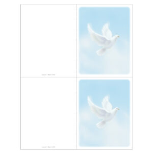 Dove 2-up Micro-Perf Memorial Folder