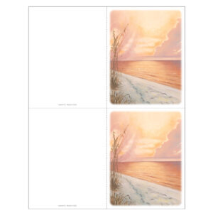 Footprints 2-up Micro-Perf Memorial Folder