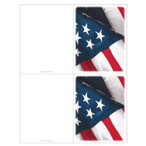 US Flag 2-up MIcro-Perf Memorial Folder
