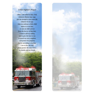 Fire Truck PMC Bookmark, Fire Fighter's Prayer 2