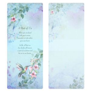 Hummingbird in Flight Extra-Large Bookmark, A Part of Us