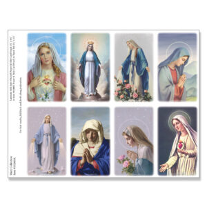 Mary Collection 8-up Micro-Perf Prayer Cards