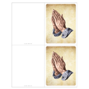 Praying Hands 2-up Micro-Perf Memorial Folder