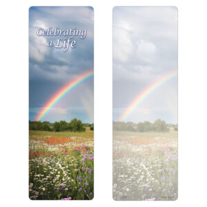 Rainbow Meadow 3" x 9" PMC Bookmark, Celebrating a Life