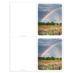 Rainbow Meadow 2-up Micro-Perfed Memorial Folder