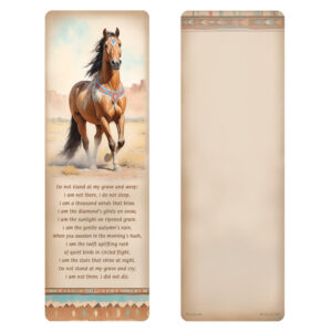 Mustang Horse PMC Bookmark, Do Not Stand on My Grave