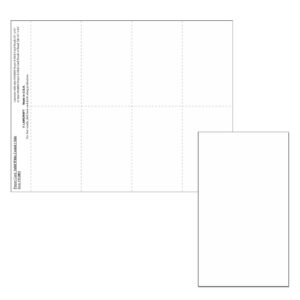 Solid White 8-up Micro-Perforated Prayer Cards, Coated 1 Side