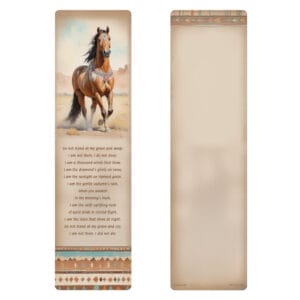 Mustang Horse PMC Large Bookmark, Do Not Stand at My Grave