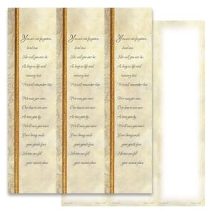 3-up Micro-Perf Bookmarks, You Are Not Forgotten