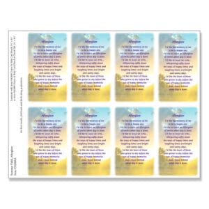 Summer Field 8-up Micro-Perf Prayer Cards, Afterglow