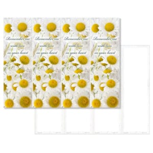 Daisies 4-up Micro-Perf Bookmark, With Love in Your Heart