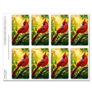 Summer Cardinal 8-up Micro-Perforated Prayer Cards