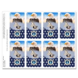 Stars & Eagle-Air Force 8-up Micro-Perf Prayer Cards
