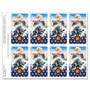 Stars & Eagle-Marines 8-up Micro-Perf Prayer Cards