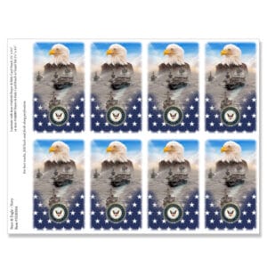 Stars & Eagle-Navy 8-up Micro-Perf Prayer Cards