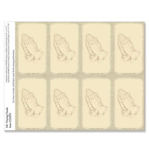 MC Praying Hands 8-up Micro-Perf Prayer Cards