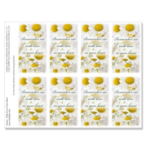 8-up Daisies Micro-Perf Prayer Cards, With Love in Your Heart