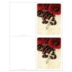 Rosary & Rose 2-up Micro-Perf Memorial Folder