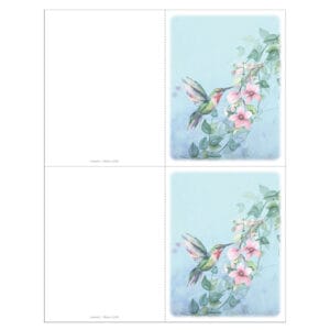 Hummingbird 2-up Micro-Perf Memorial Folder