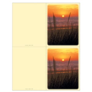 Sea Oats 2-up Micro-Perforated Memorial Folder