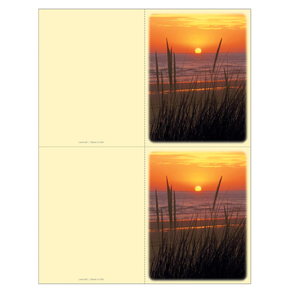 Sea Oats 2-up Micro-Perforated Memorial Folder