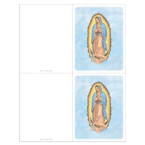 Lady of Guadalupe 2-up Micro-Perforated Memorial Folder