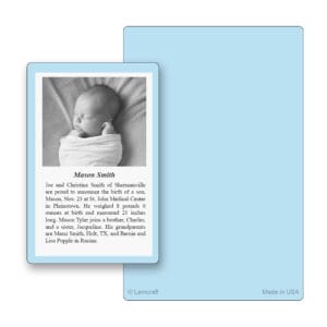 Solid Color Premium Pocket Card, Light Blue