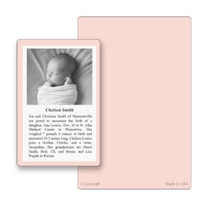 Solid Color Premium Pocket Card, Rose