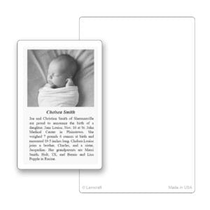 Solid Color Premium Pocket Card, White