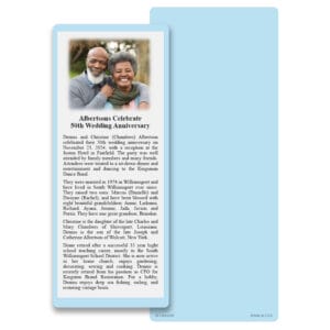 Solid Color Premium Extra Large Bookmark Card, Light Blue