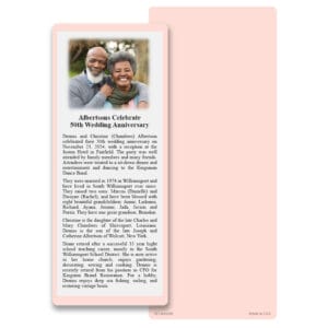 Solid Color Premium Extra Large Bookmark Card, Rose
