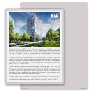 Solid Color Premium Letter-size Card, Grey