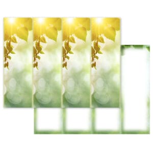 Sunlit Leaves 4-up Micro-Perf Bookmark, Stopping Place