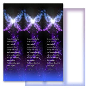 Butterfly of Light 3-up Micro-Perf Bookmark, Soul's Journey