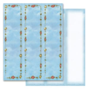 Rose Border Only 3-up Micro-Perf Bookmark, No Verse